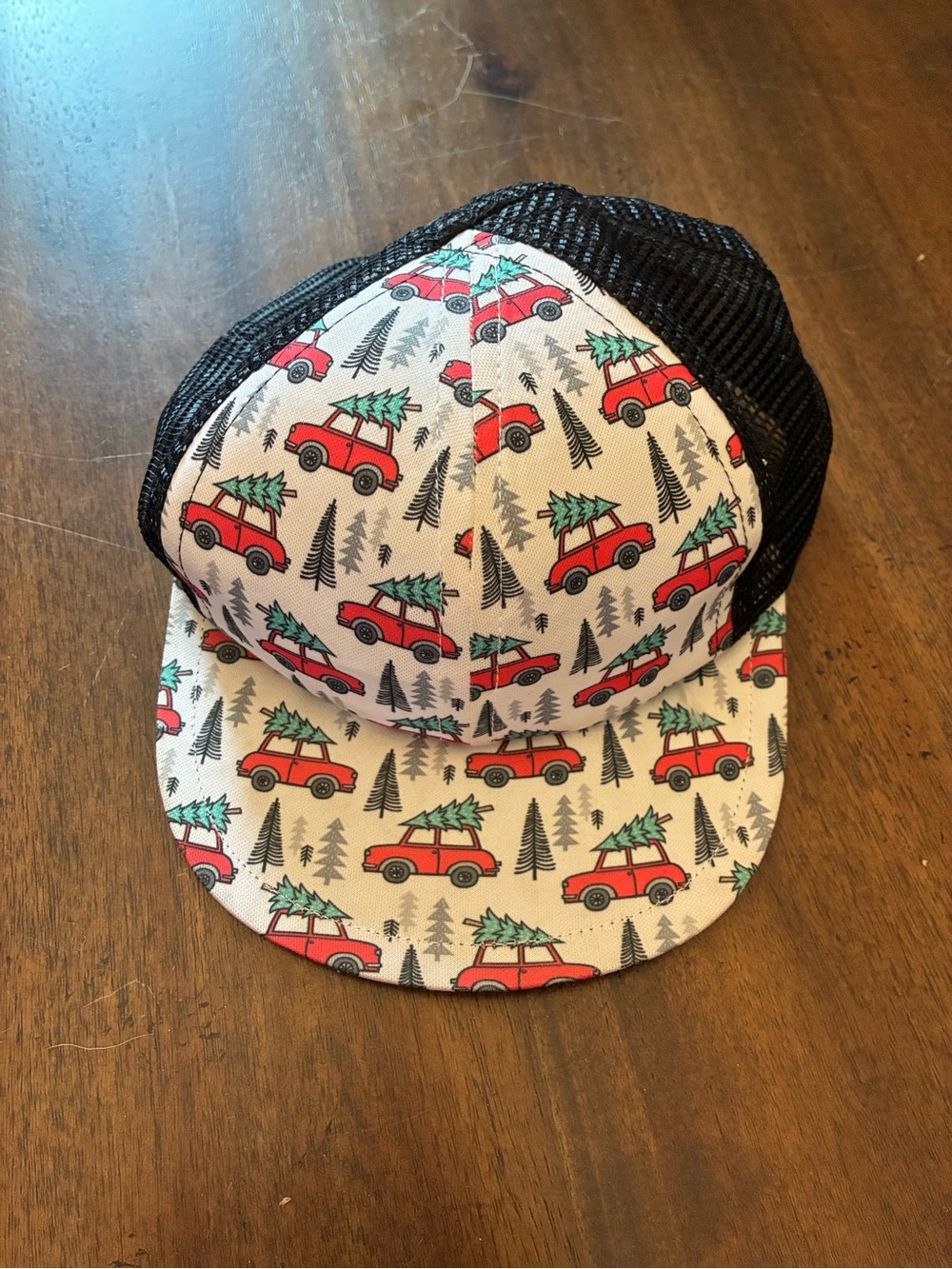 George Hats Christmas Tree Trucker Hat Boys Child Size 2-4Y Kids White Black